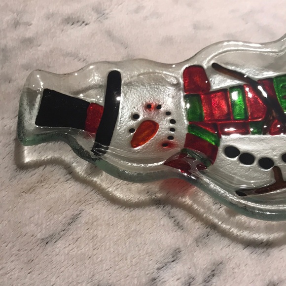Beautiful glass ⛄️ tray 🎄⛄️😊🎄⛄️❄️💝😍 - Picture 6 of 7